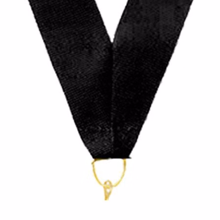 0.875" x 30" Black Snap Clip Stock Ribbon