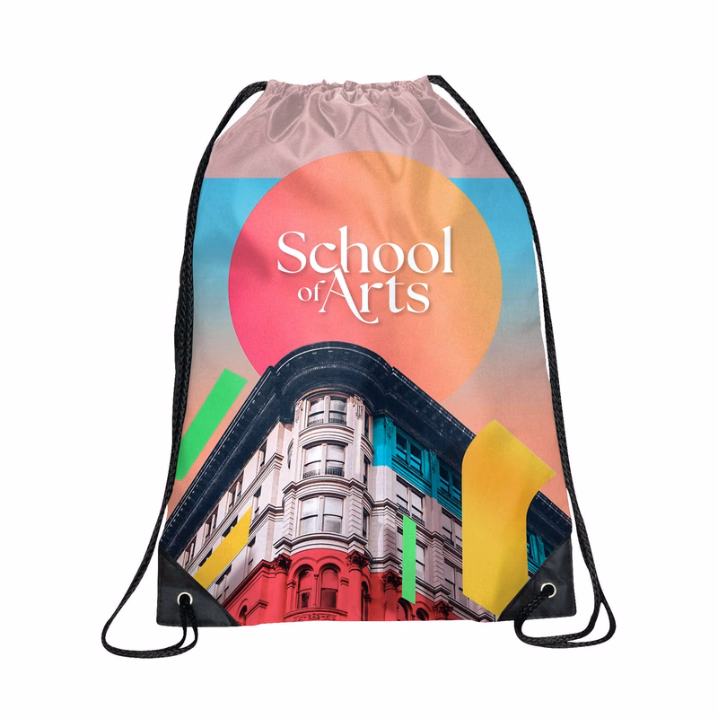 18"x13.5" Custom Drawstring Backpack - Full Covrage Digital Print