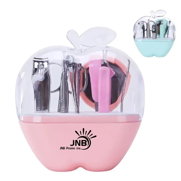 Adorable Apple Shape 9 Piece Manicure Set - Pamper Your Nail 1