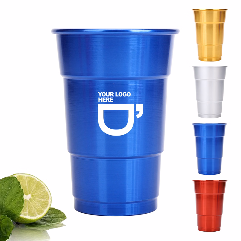 17oz Reusable Metal Beer Cups