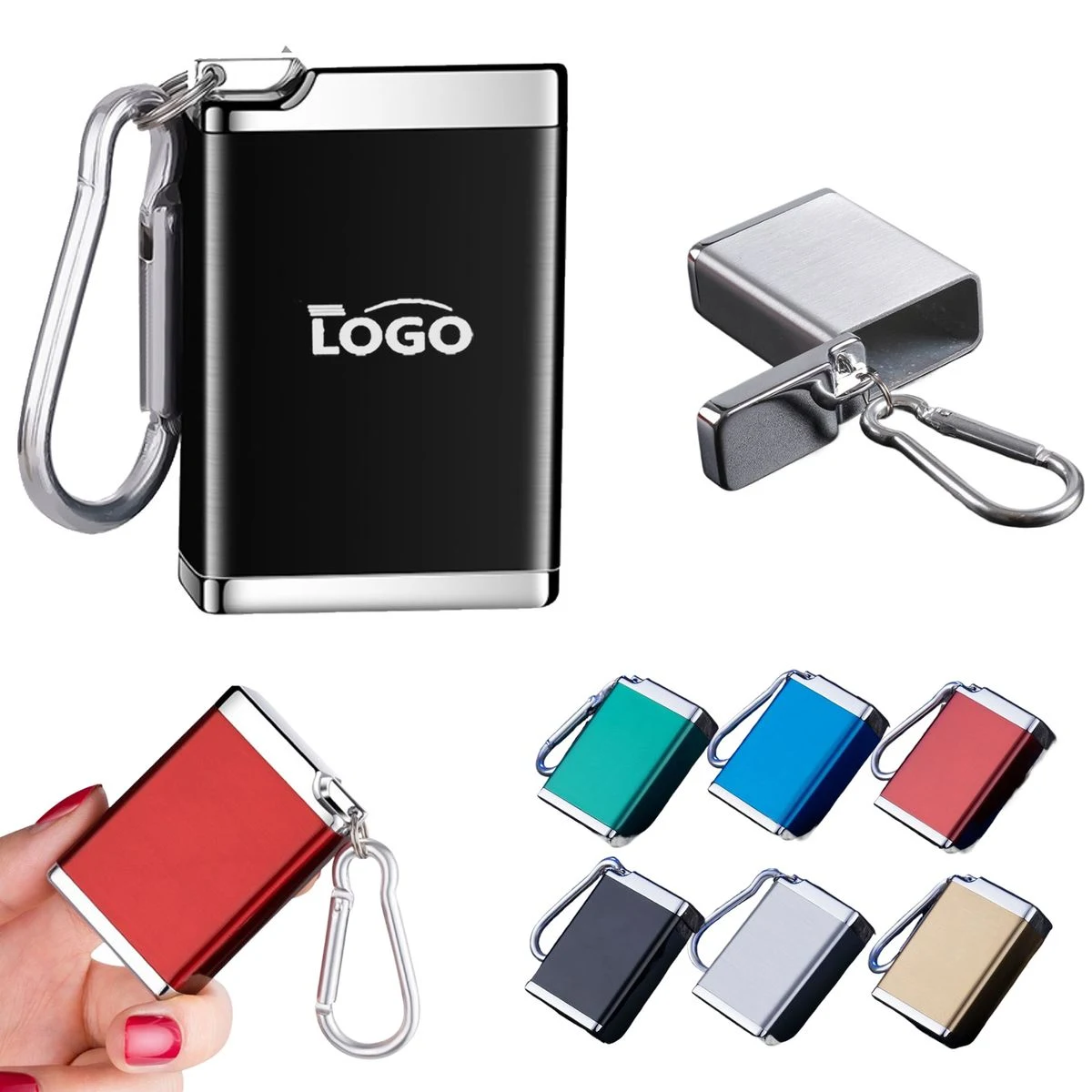 Portable Mini Car Ashtray Keychain Case 1