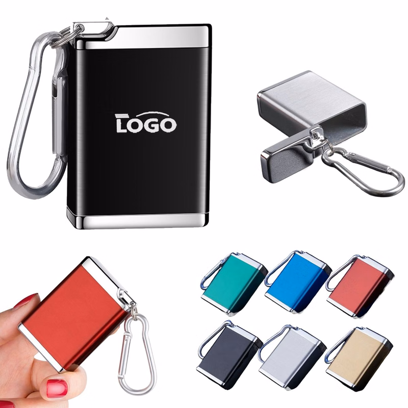 Portable Mini Car Ashtray Keychain Case