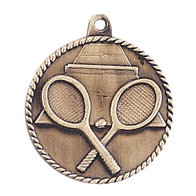 Tennis High Relief Medal