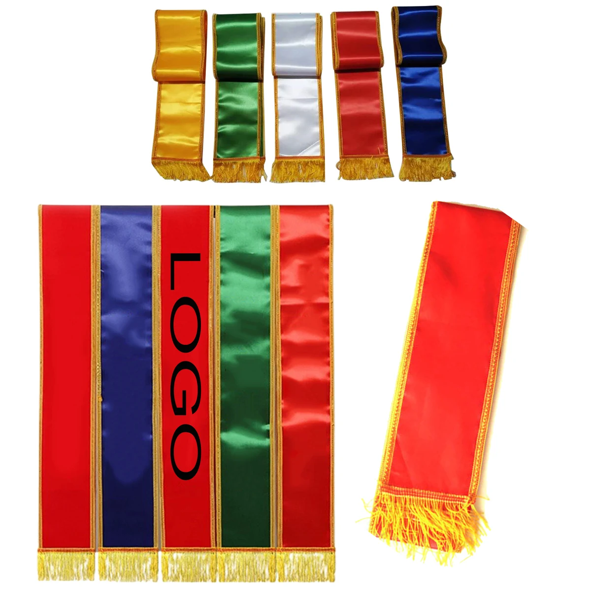 Custom Gold-trimmed Sash 1