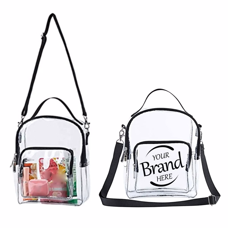 Transparent Top-Handle Crossbody Bag