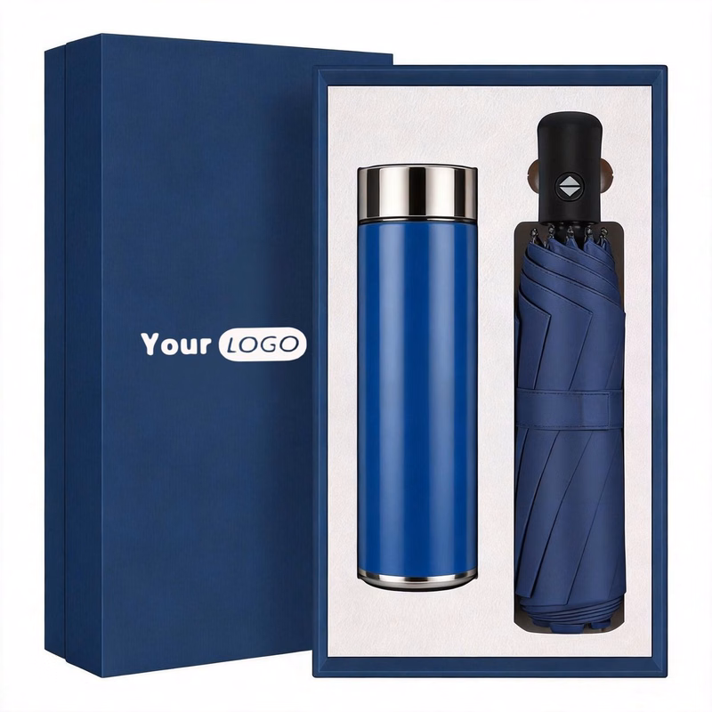 Business Gift Drinkware And Rain Gear Combo