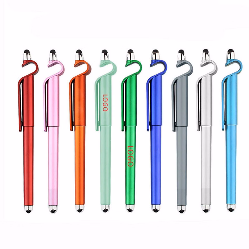 Touchscreen Ballpoint With Phone Stander MOQ 50PCS