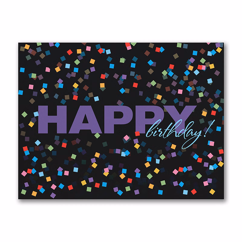 Confetti Wishes Birthday Card