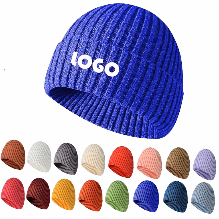 Customized solid color knitted hat