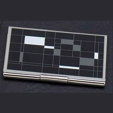 Business Card Case w/Black Design 1