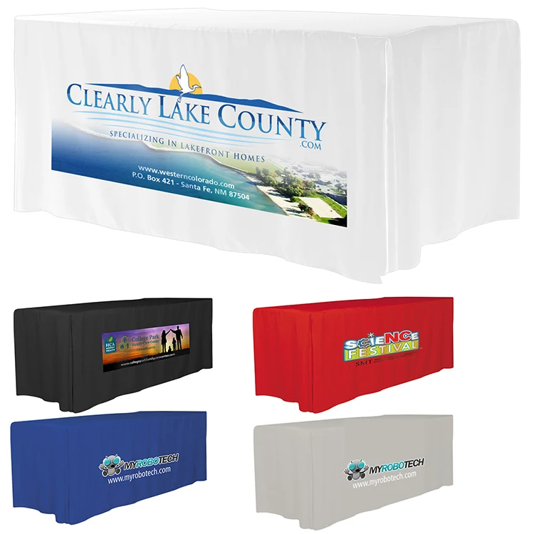 "Omaha Six" 4-Sided Fitted Style Table Covers & Table Throws (PhotoImage Full Color) / Fits 6 ft Tab 1