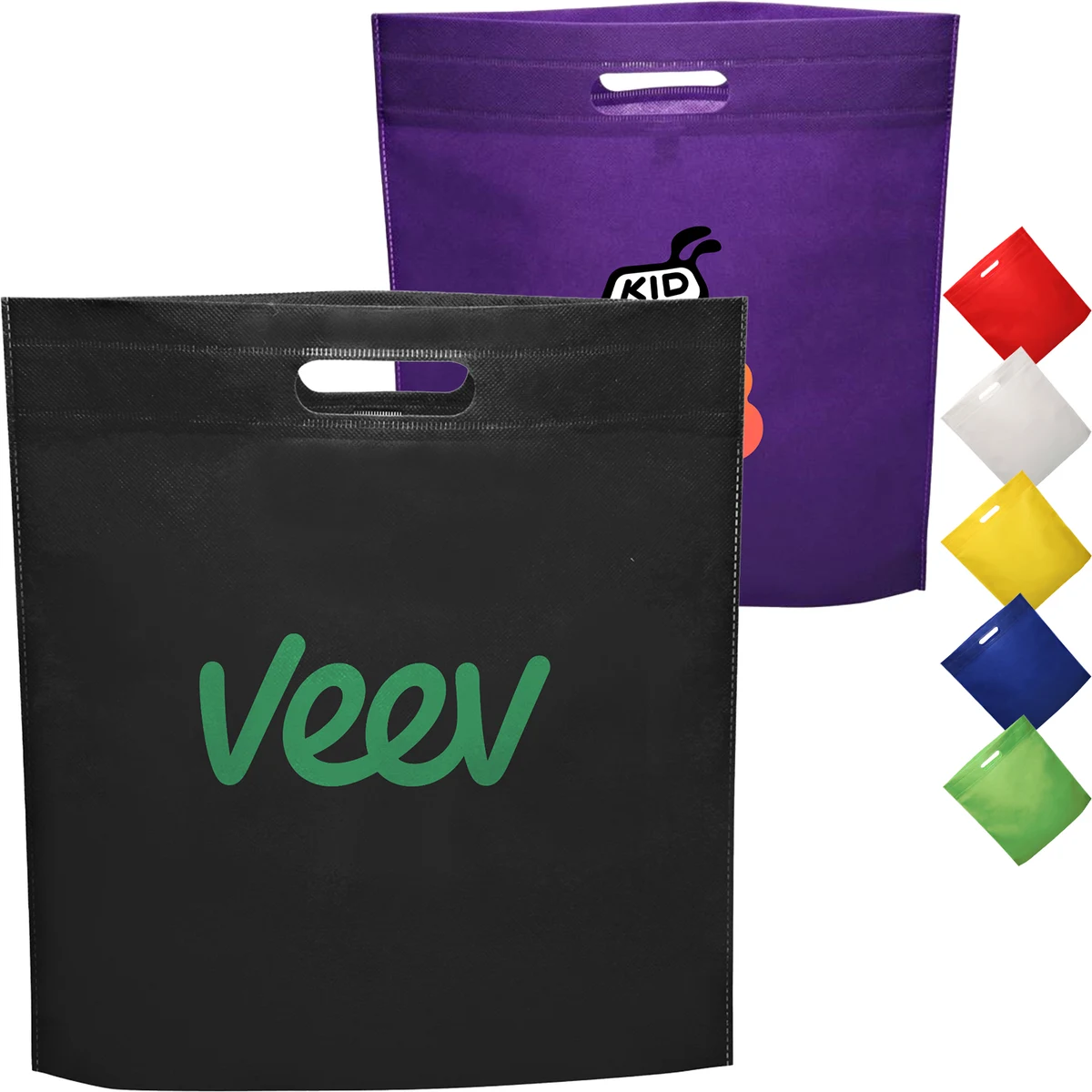 Recyclable Large Non Woven W/ Gusset Tote Bag (15" x 16" x 2.5") 1