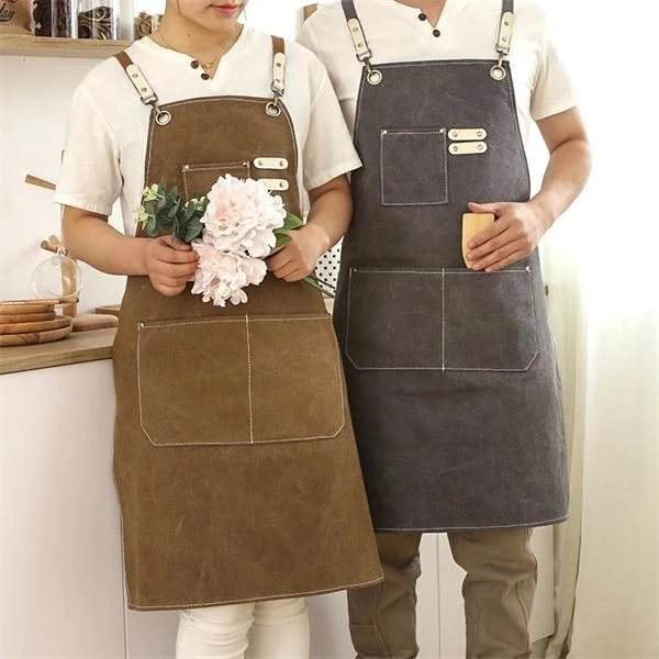 Aprom Men Women Canvas Cooking Apron 1