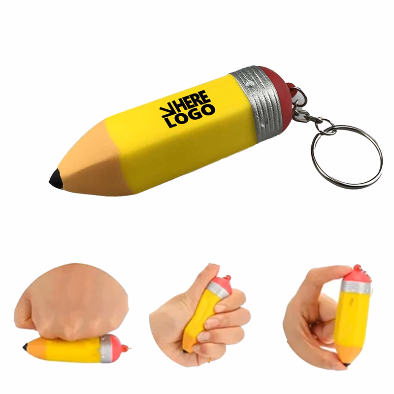 MOQ 20 Stress Pencil Keychain PU Foam Toy Stress Relief