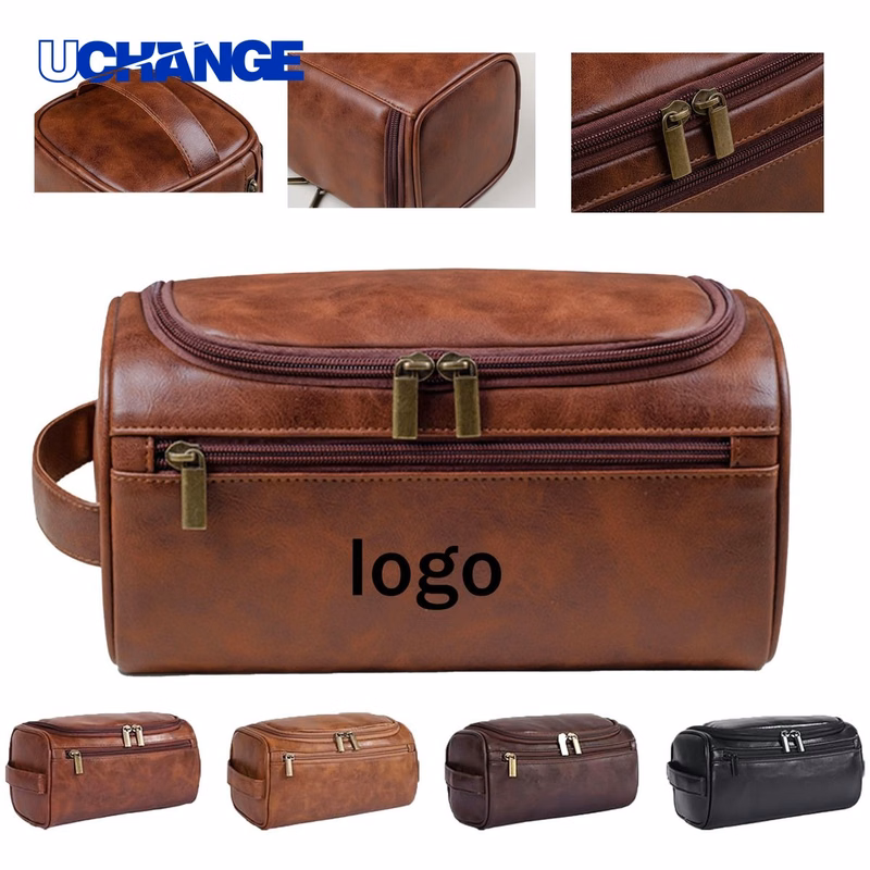 Leather Travel Toiletry Bag Organizer