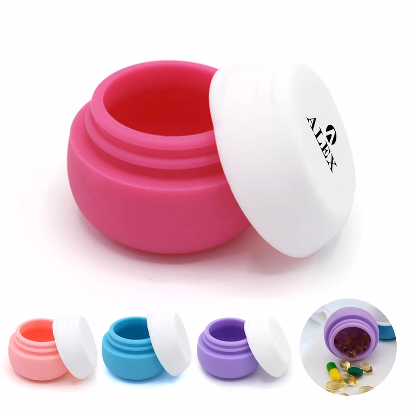 0.66 oz Small Silicone Pill Cases Waterproof