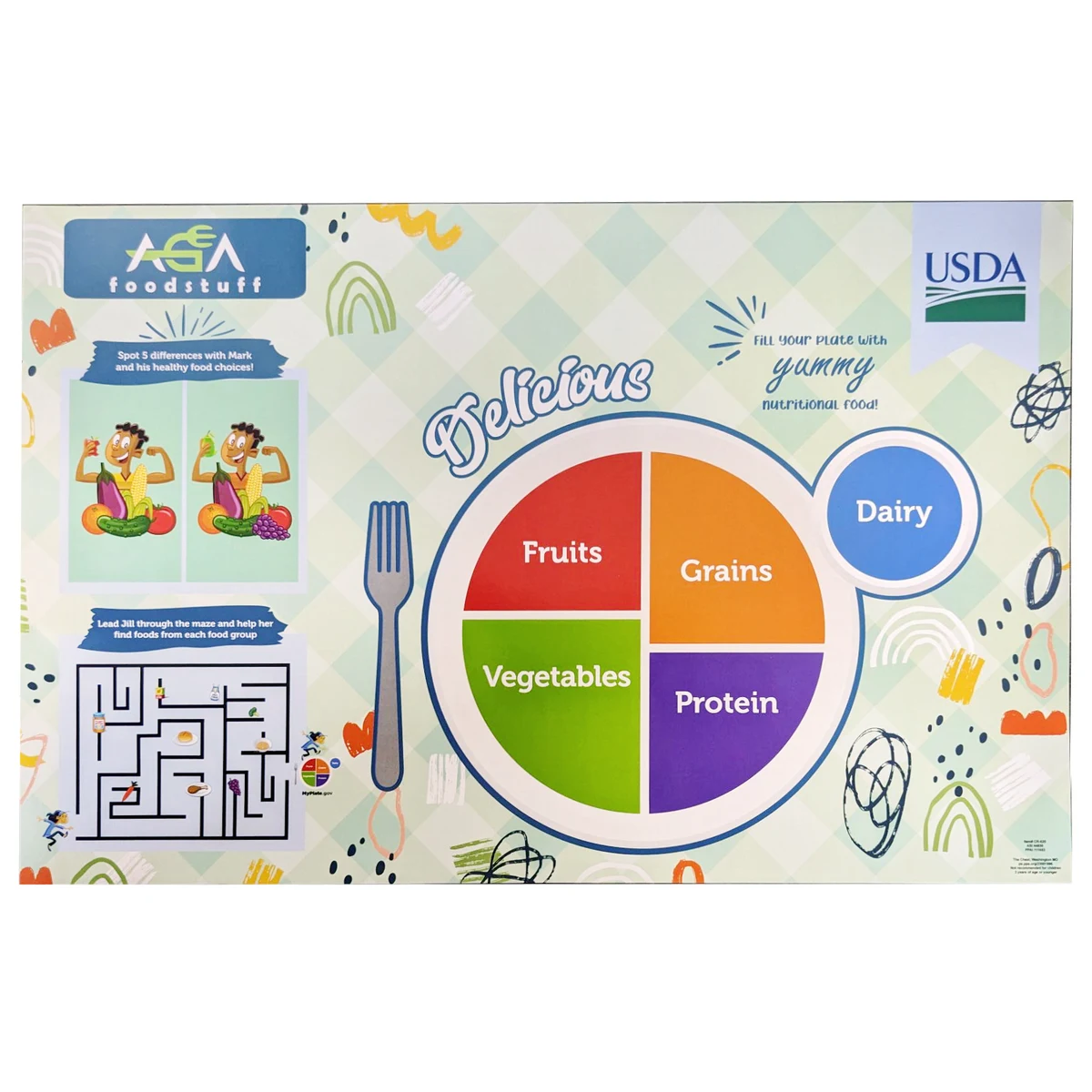 My Plate Healthy Eating Placemat 1