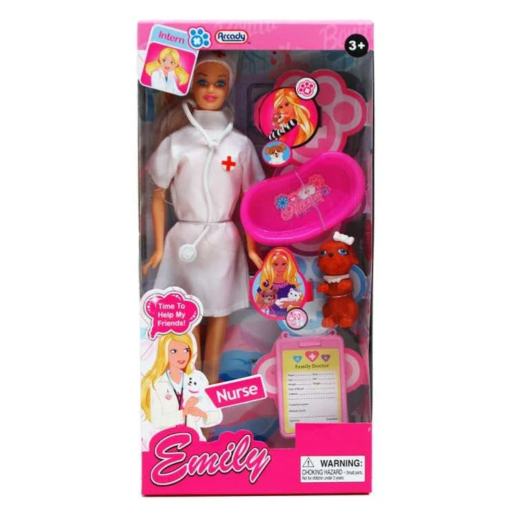 Nurse Emily Doll Sets - Pets 11.5" 1