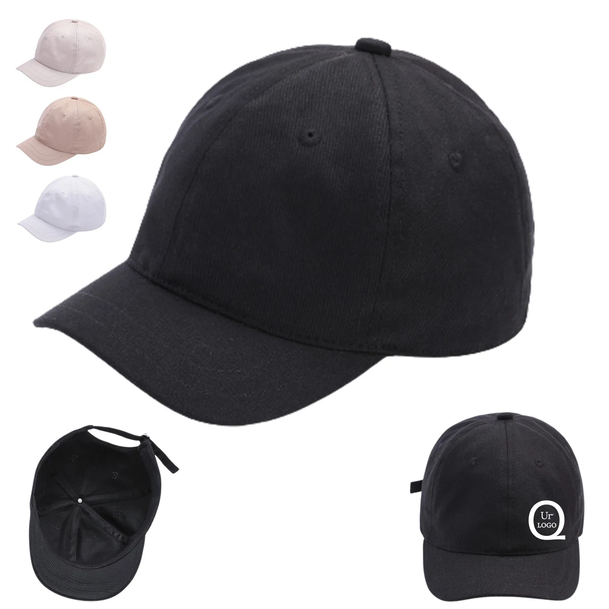 Solid Color Short Brim Baseball Cap 1