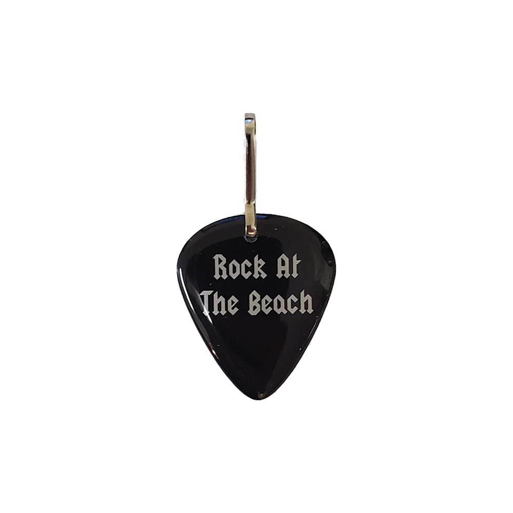 Novelty Pick with Single Sided Imprint with Zipper Pull Attachment 1