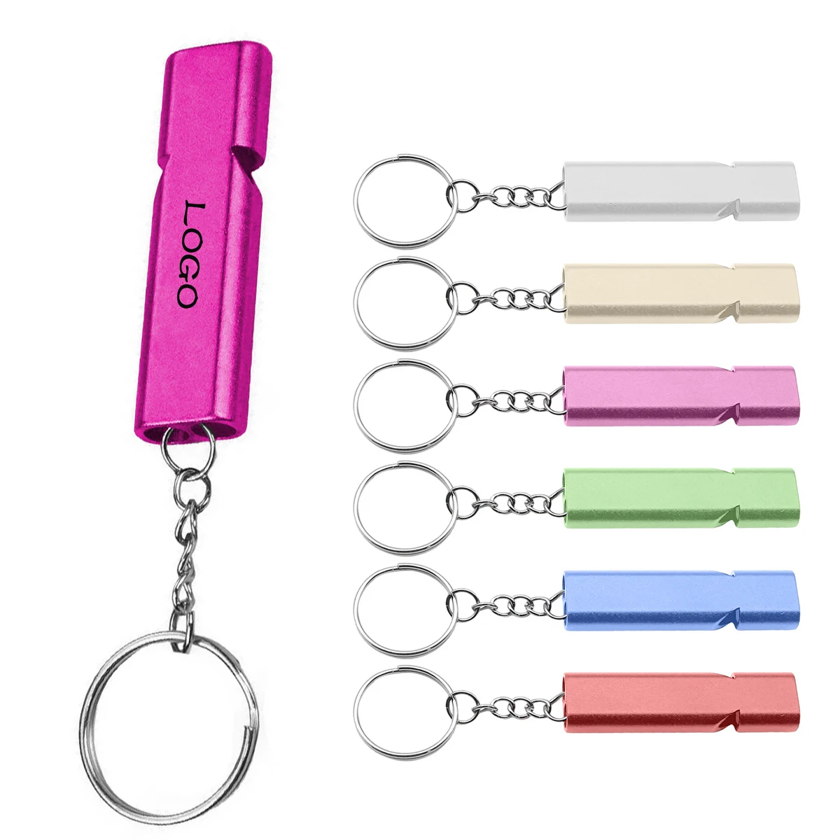 Outdoor Aluminum Alloy Dual Frequency Survival Whistle 1