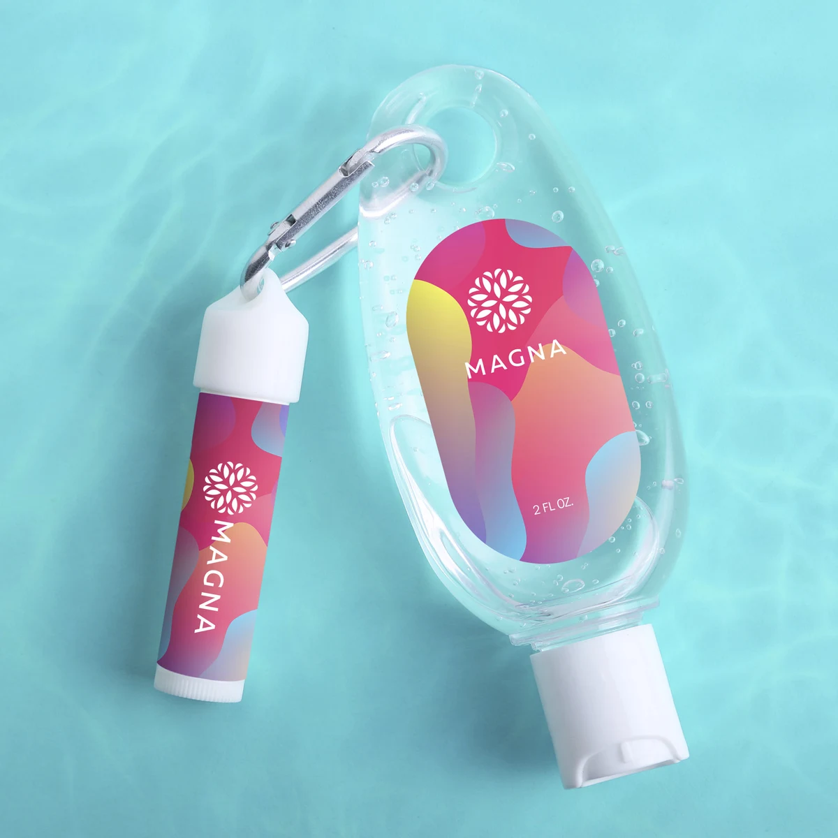 Sanitizer & Lip Moisturizer Carabiner Kit 1