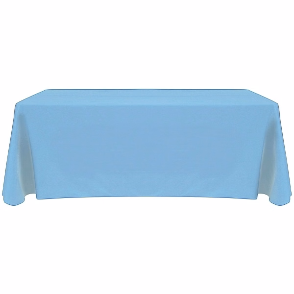 Flat Poly/Cotton 3-sided Table Cover - fits 6' standard tabl
