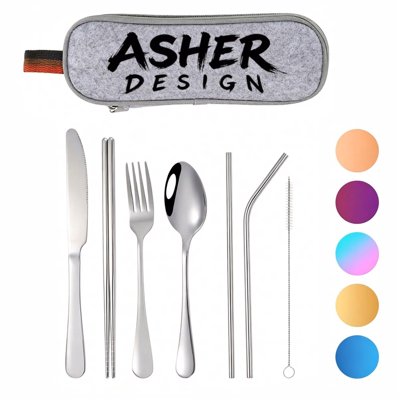 Durable Heavy Duty Travel Cutlery Kit for Outdoor Camping