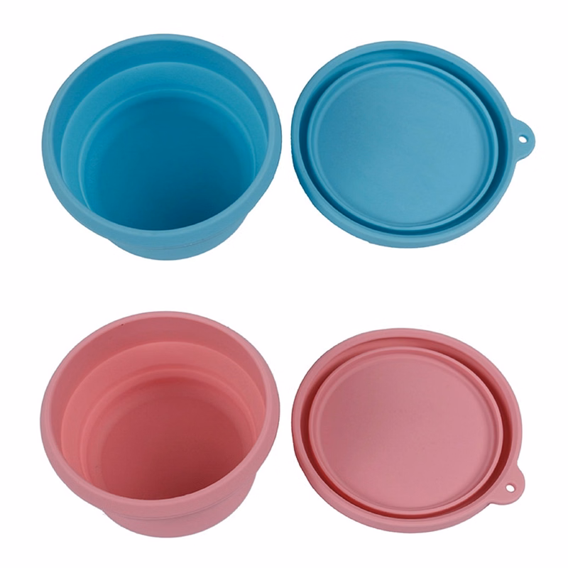 Solid Colored Silicone Bowl with Lid