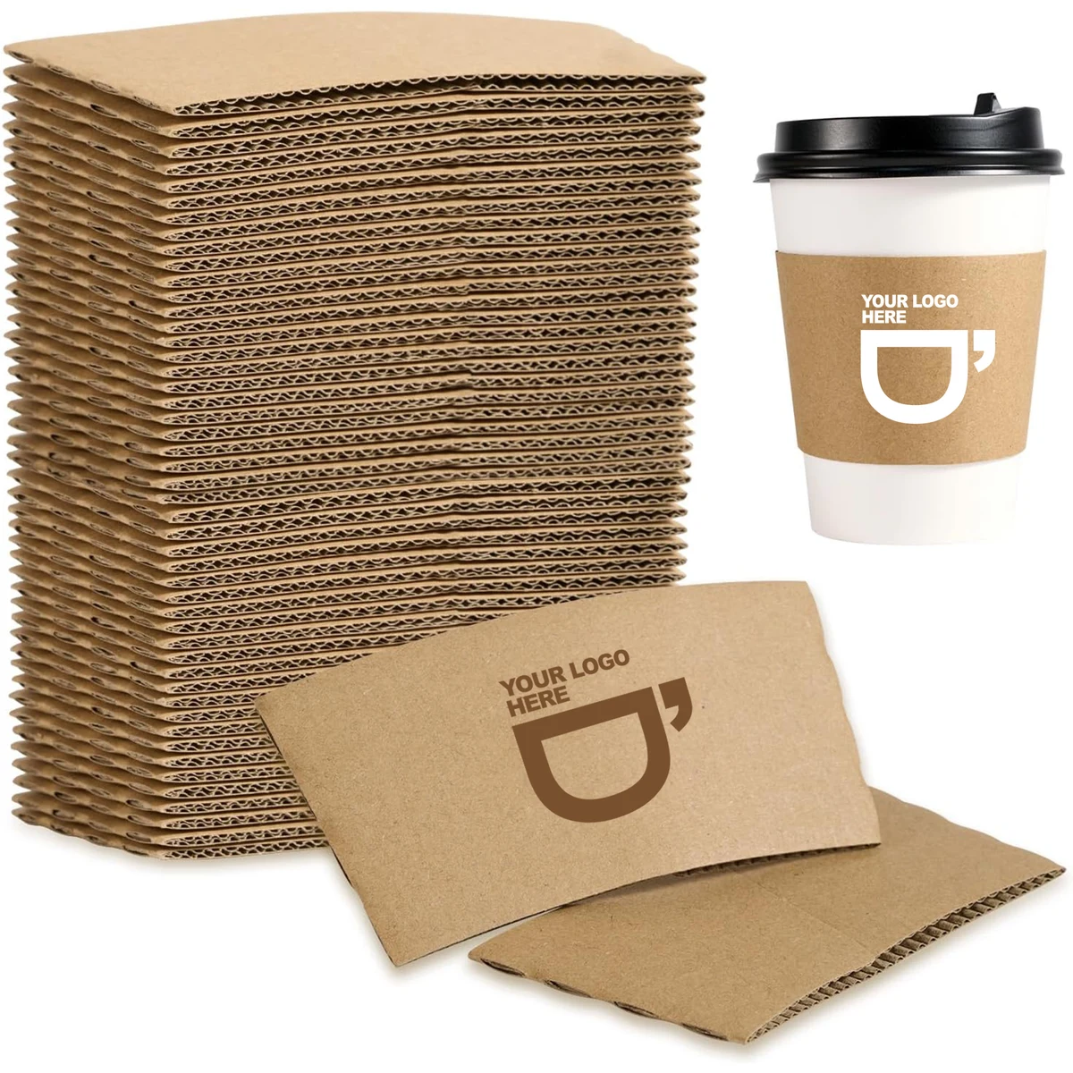 Kraft Paper Coffee Cup Sleeves 1