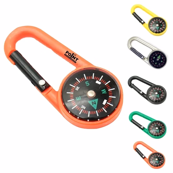 Custom Compass with Carabiner Clip — Travel & Outdoor Adventure Gear