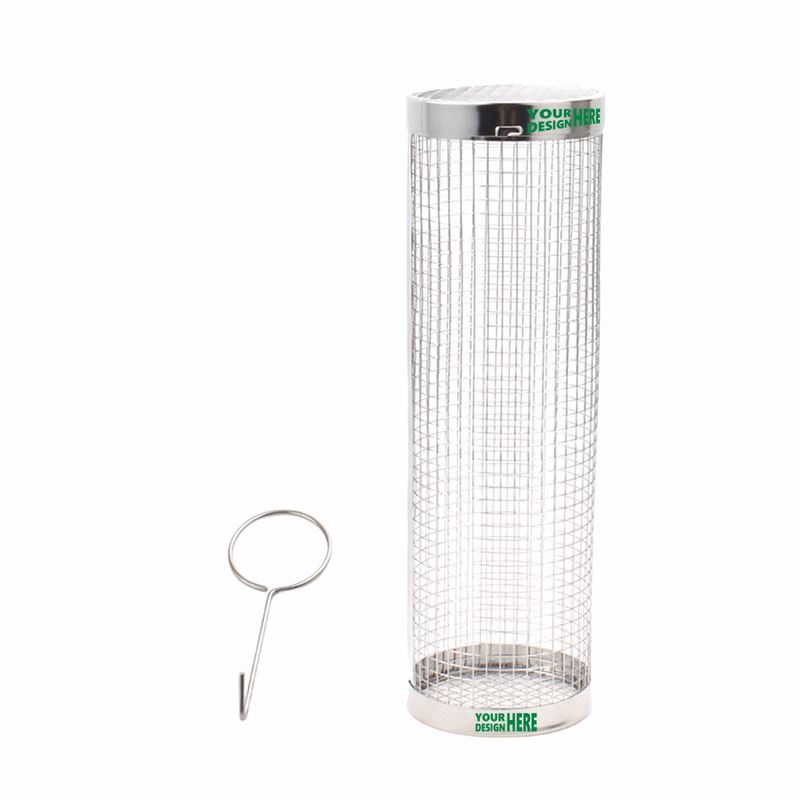 MOQ50 Custom Stainless Steel BBQ Basket For Outdoor Use