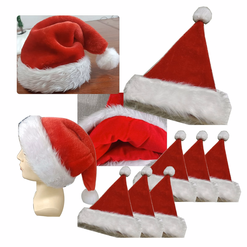 MOQ3000 Plush Christmas Hat