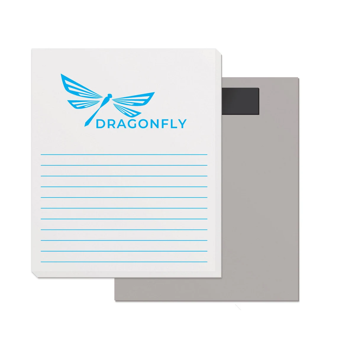 50 Page Magnetic Note-Pads with Cyan Blue Imprint (3.5"x4.25") 1