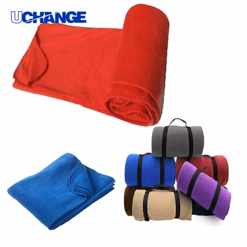 50x60 Inch Portable Fleece Throw Blanket for Travel, Home & Outdoor Use
