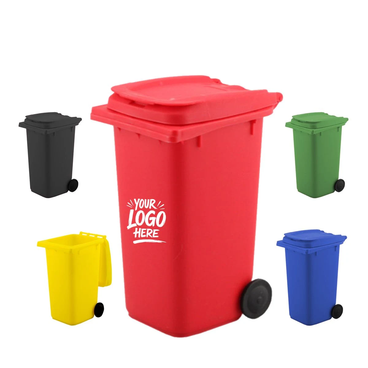Mini Bin Shape Desk Organizer Pen Storage Holder 1