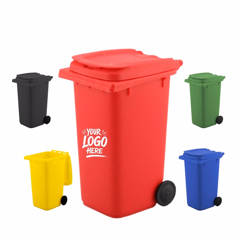 Mini Bin Shape Desk Organizer Pen Storage Holder