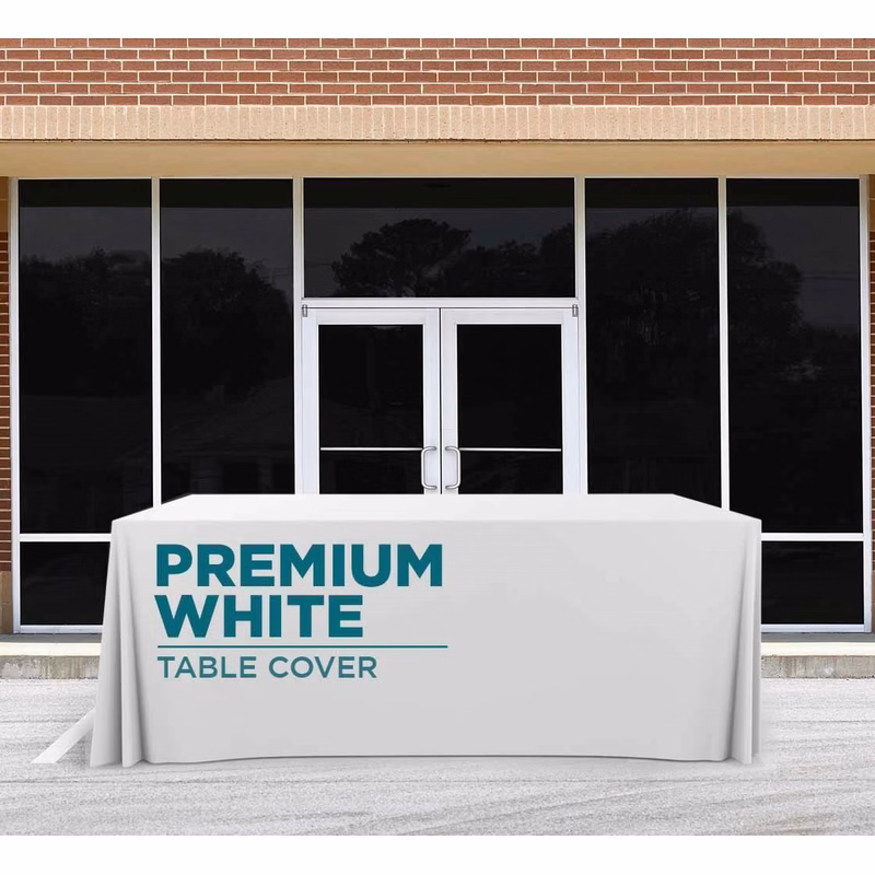 Premium White Table Covers & Throws - 4 Sided (6ft x 2.5ft)