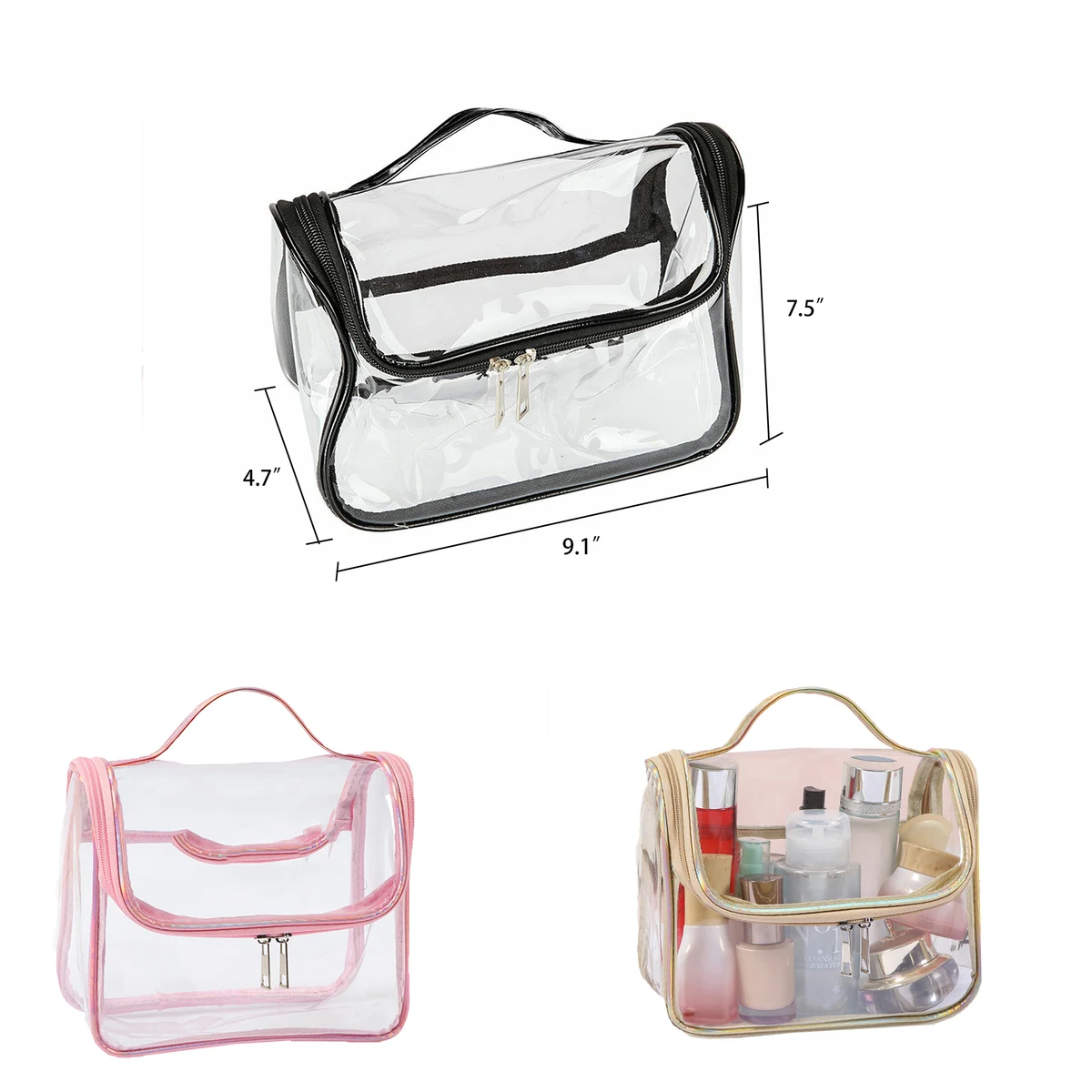 MOQ20 Transparent Portable Waterproof PVC Storage Bag 1