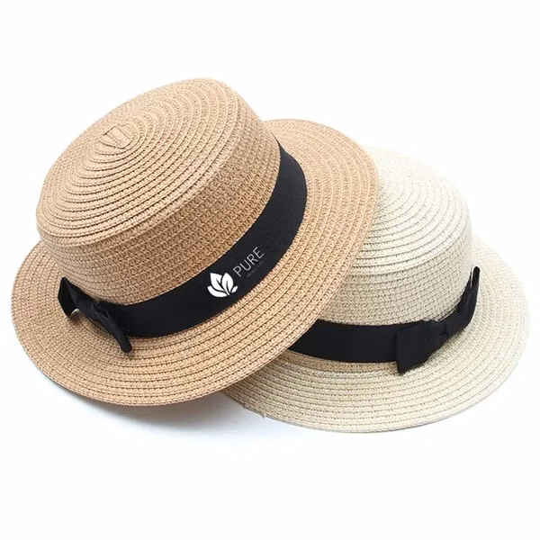 Custom Wide Brim Straw Panama Hat — Stylish Outdoor Fashion Accessory & Promo