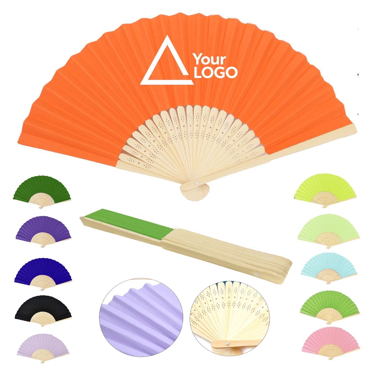 Fancy Bamboo Hand Fan - Custom 1