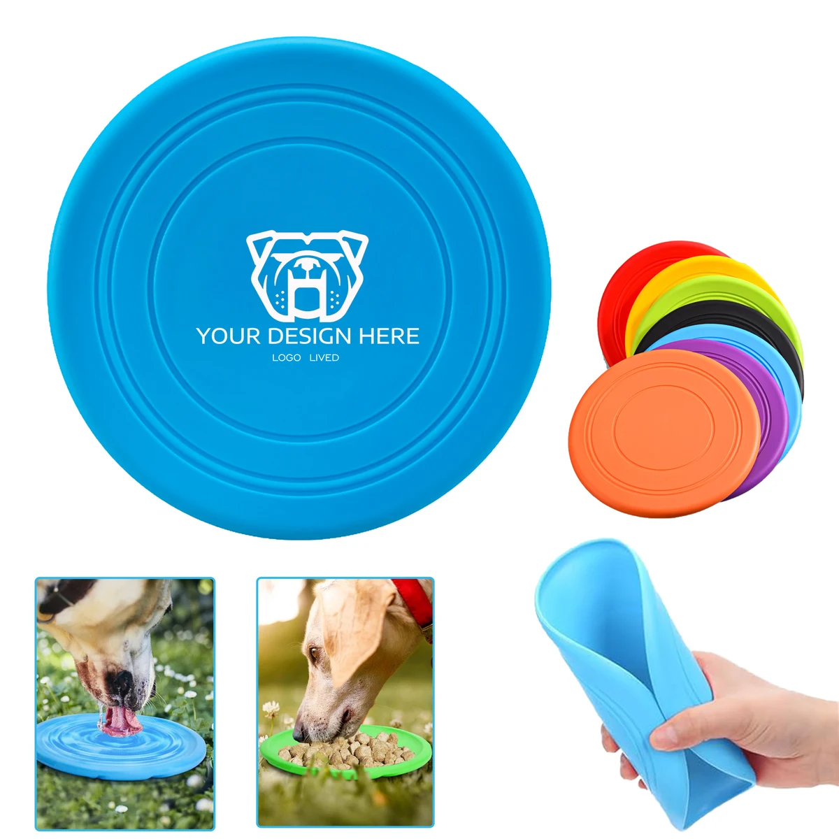 Silicone Frisbee Pet Dog Chewing Stick Toy 1