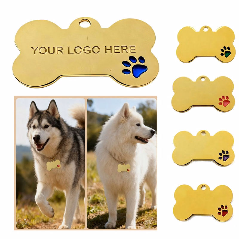 Color Epoxy Paw Print Pet Tag