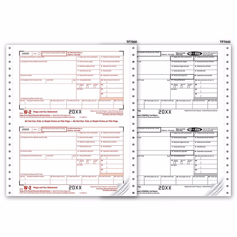 Continuous W-2 Twin Sets, 8-Part