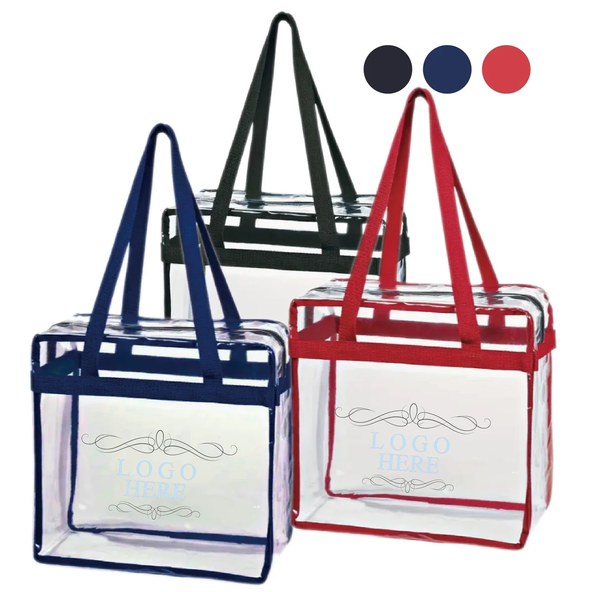 Clear Zippered Tote for Travel 1