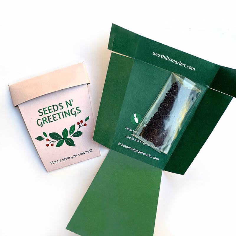 Seeds n' Greetings Basil Plant Pot Seed Packets
