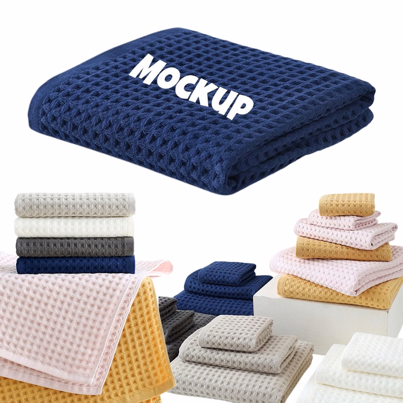 Soft Large Waffle Bathroom Towel