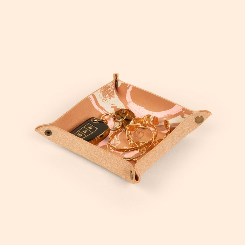 Valet Tray - Marbled Leather