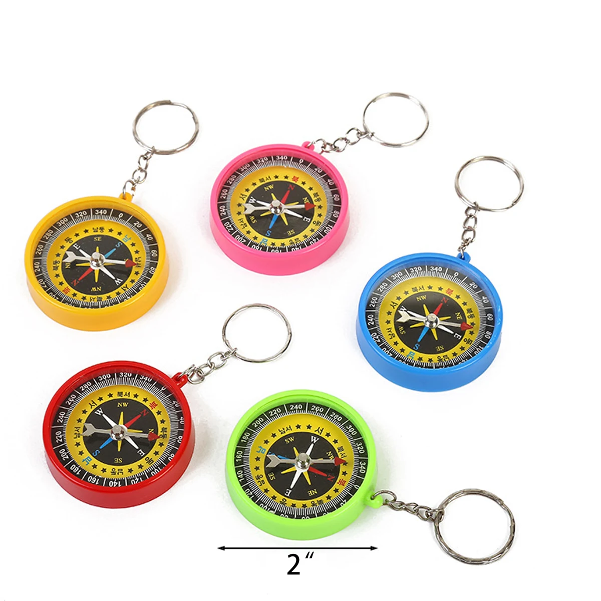 2"D Compass Keychain Color 1