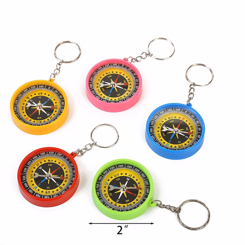 2"D Compass Keychain Color